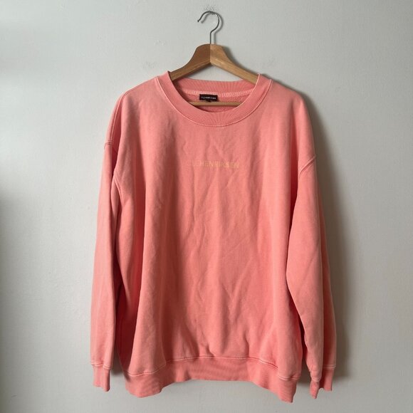 Ole Henriksen Skincare Pink Crewneck Oversized Sweatshirt Women's Size Large - Picture 1 of 8